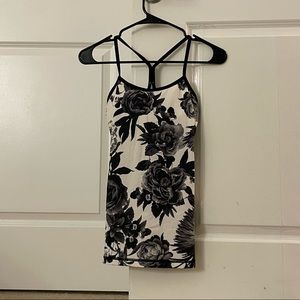 Lululemon Size 2 Rose Floral Print Camisole Top Tank | Built in Support